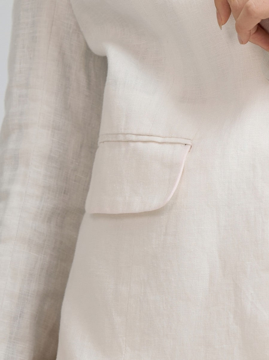 Silk Road Linen Blazer — view 5