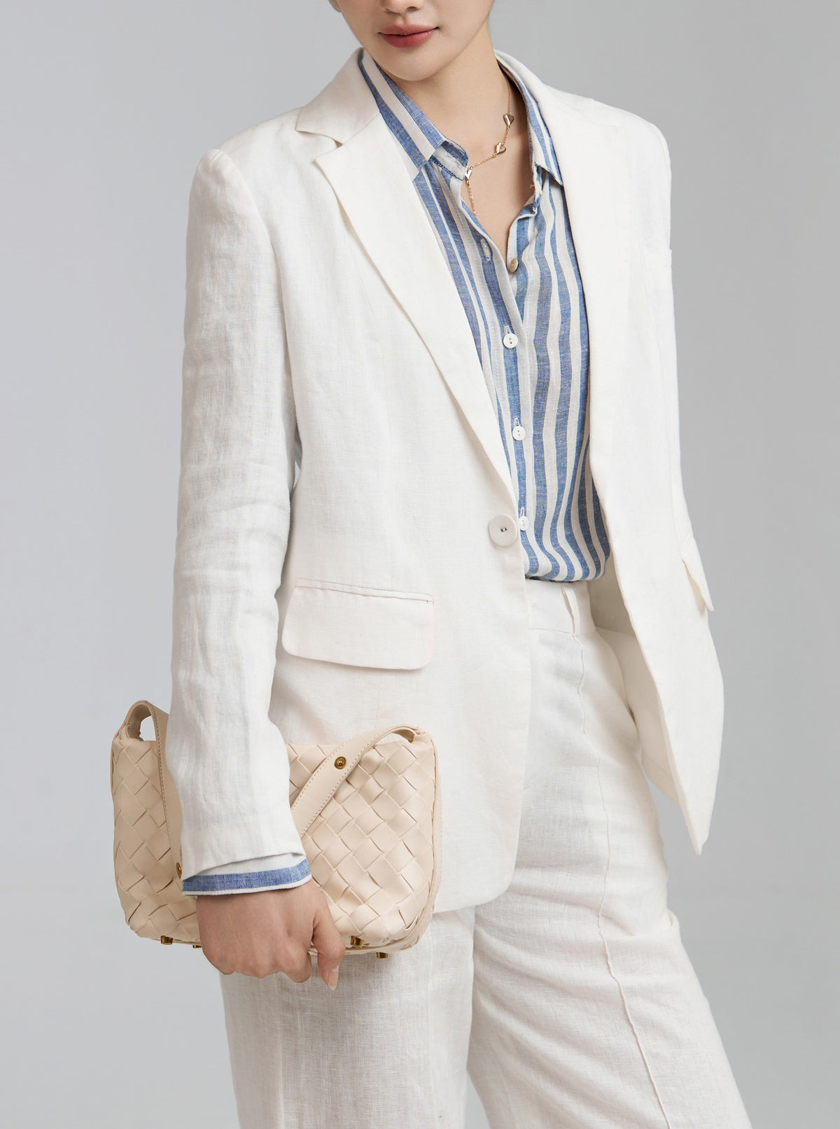 Silk Road Linen Blazer — view 2