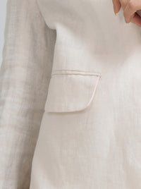 Silk Road Linen Blazer — view 5