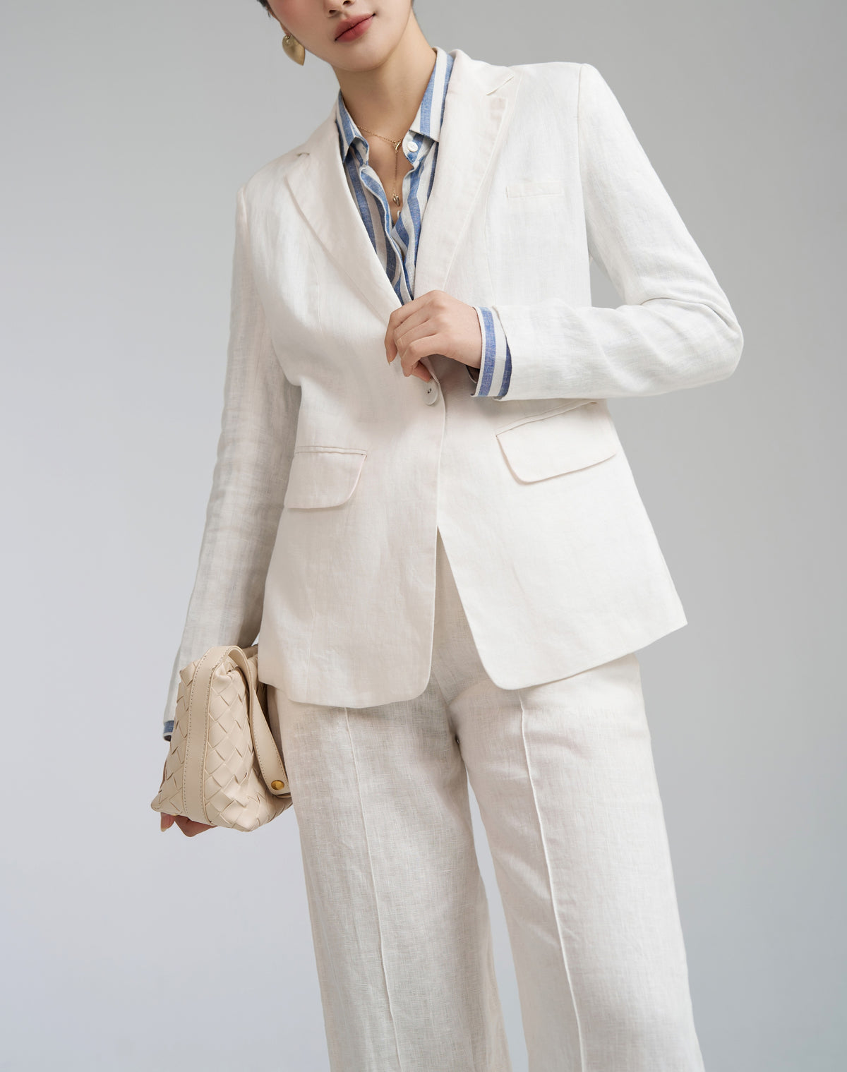 Silk Road Linen Blazer — view 3