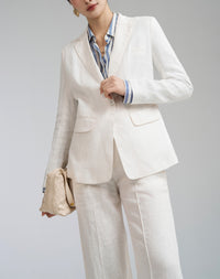 Silk Road Linen Blazer — view 3